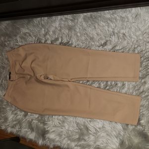 MissGuided Nude High Waisted Tailored Cigarette Pants - Size 8